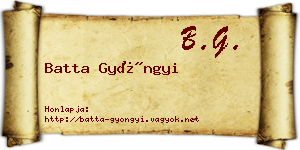 Batta Gyöngyi névjegykártya