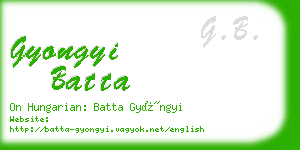 gyongyi batta business card